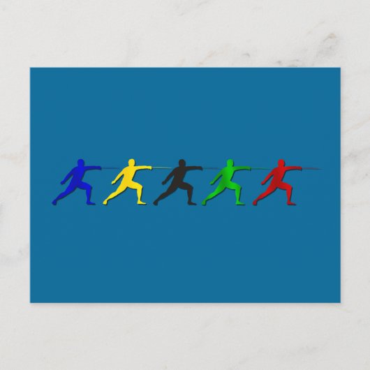 Epex Fencers Fencing Mens Athlete Womens Sports Postkarte (Vorderseite)