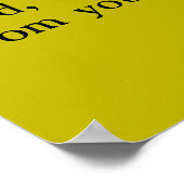 Eph 2:8 Gelber und schwarzer Kanarienvogel Poster (Ecke)