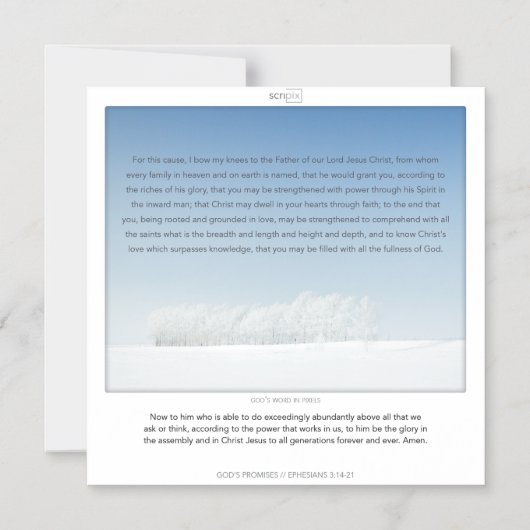 Epheisans 3:14-21 GOD'S PROMISES SCRIPIX Magnet (Vorderseite)