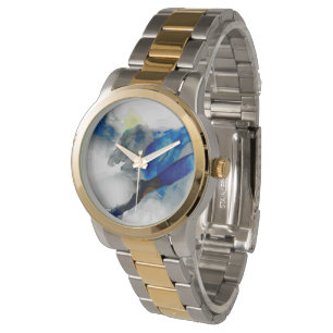 Ephemer - Blau u. Grau Armbanduhr