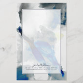 Ephemer - Blau u. Grau Briefpapier (Vorderseite)