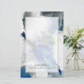 Ephemer - Blau u. Grau Briefpapier (Stehend Vorderseite)