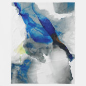Ephemer - Blau u. Grau Fleecedecke (Vorderseite)
