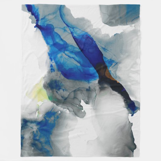 Ephemer - Blau u. Grau Fleecedecke (Vorderseite)