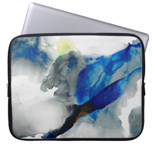 Ephemer - Blau u. Grau Laptopschutzhülle