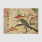 Ephemera 2 Weaver Birds Roses Decoupage Seidenpapier (Vorderseite)