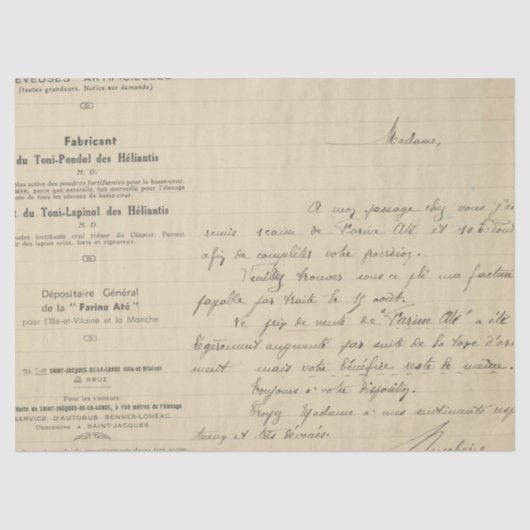 Ephemera Antique Paper Series Design 19 Seidenpapier (Vorderseite)