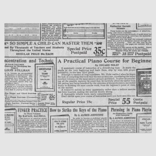 Ephemera Antique Paper Series Design 32 Seidenpapier (Vorderseite)