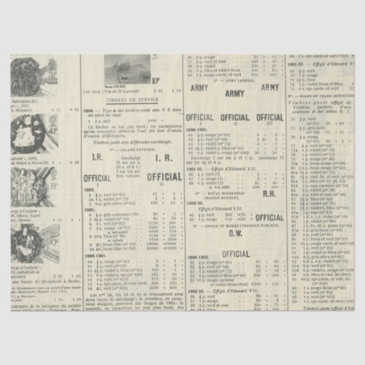 Ephemera Antique Paper Series Design 8 Seidenpapier (Vorderseite)