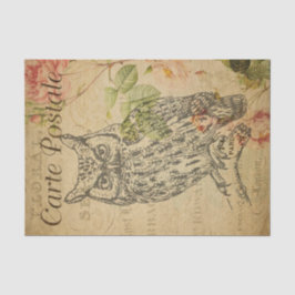 Ephemera Art Owl Decoupage Seidenpapier