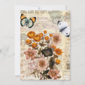 Ephemera Ästhetik Stilvolle Vintage Geburtstagspar Einladung (Rückseite)