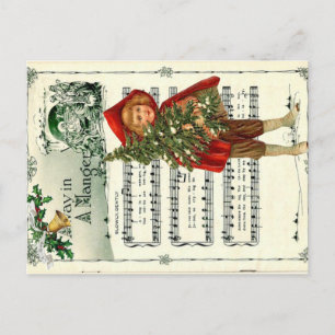 Ephemera Away in einem Manger Christmas Carol Deco Postkarte