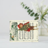 Ephemera Away in einem Manger Christmas Carol Deco Postkarte (Stehend Vorderseite)