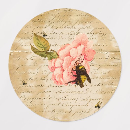 Ephemera Bee Etiketten (Design 2)