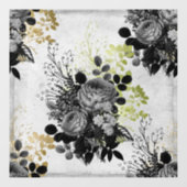 Ephemera Black & Gold Floral Fensteraufkleber (Blatt)