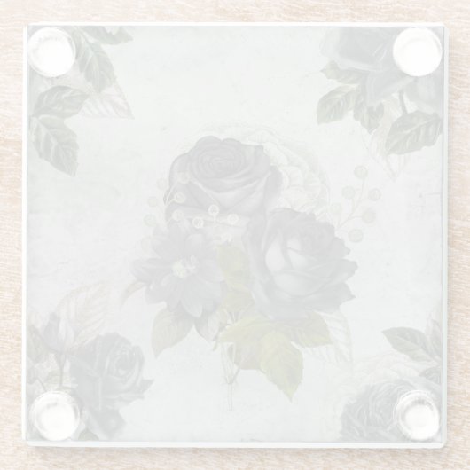 Ephemera Black & Green Glasuntersetzer (Rückseite)