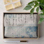 Ephemera Blue Paper Serie Design 9 Seidenpapier (Geschenk)