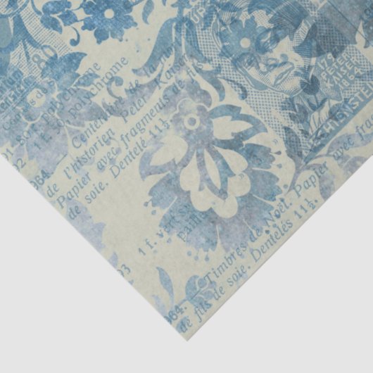 Ephemera Blue Paper Series Design 13 Seidenpapier (Detail)
