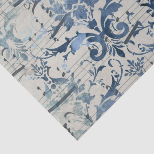 Ephemera Blue Paper Series Design 1 Seidenpapier (Detail)