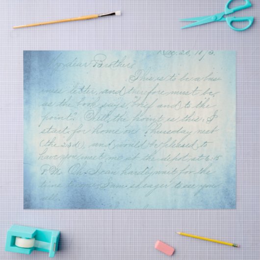 Ephemera Blue Paper Series Design 4 Seidenpapier (Basteln)