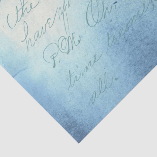 Ephemera Blue Paper Series Design 4 Seidenpapier (Detail)