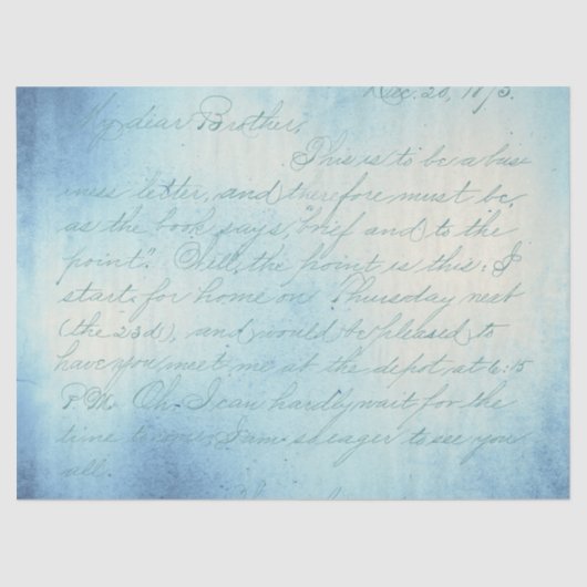 Ephemera Blue Paper Series Design 4 Seidenpapier (Vorderseite)