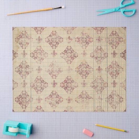 Ephemera Burgundy Paper Series Design 12 Seidenpapier (Basteln)