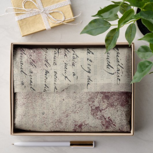 Ephemera Burgundy Paper Series Design 14 Seidenpapier (Geschenk)