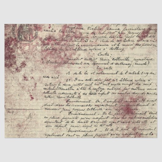 Ephemera Burgundy Paper Series Design 14 Seidenpapier (Vorderseite)