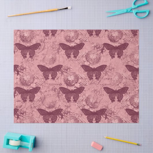 Ephemera Burgundy Paper Series Design 16 Seidenpapier (Basteln)