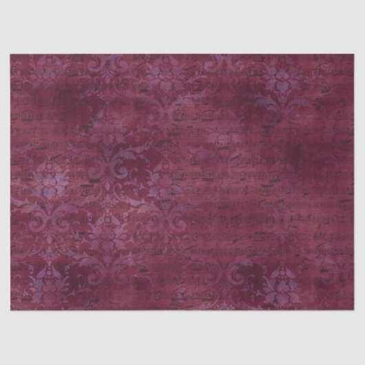 Ephemera Burgundy Paper Series Design 1 Seidenpapier (Vorderseite)