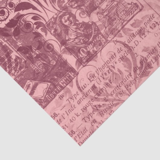 Ephemera Burgundy Paper Series Design 3 Seidenpapier (Detail)
