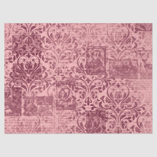 Ephemera Burgundy Paper Series Design 3 Seidenpapier (Vorderseite)