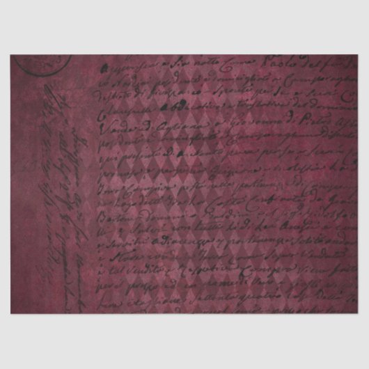 Ephemera Burgundy Paper Series Design 7 Seidenpapier (Vorderseite)