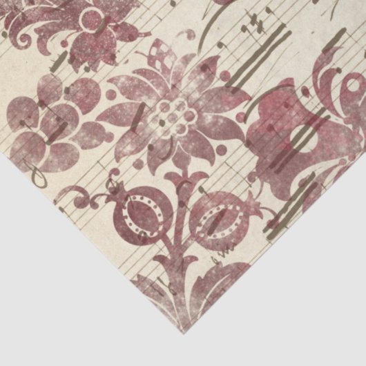 Ephemera Burgundy Paper Series Design 8 Seidenpapier (Detail)