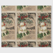 Ephemera Christmas New Year Souvenir Poster Geschenkpapier (Flach)