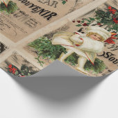 Ephemera Christmas New Year Souvenir Poster Geschenkpapier (Ecke)