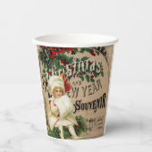 Ephemera Christmas New Year Souvenir Poster Pappbecher (Vorderseite)