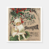 Ephemera Christmas New Year Souvenir Poster Serviette (Vorderseite)