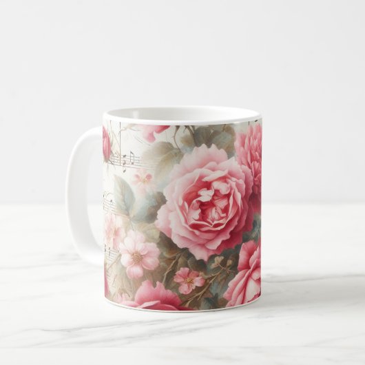 Ephemera Cluster Rose Klassische Kaffee-Tasse Kaffeetasse (Vorderseite Links)