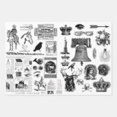 Ephemera Collage Papierblätter für Entcoupage Geschenkpapier Set (Vorderseite 3)