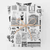 Ephemera Collage Papierblätter für Entcoupage Geschenkpapier Set (Beispiel)