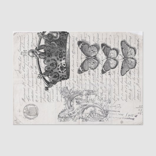 Ephemera-Collage Seidenpapier (Vorderseite)