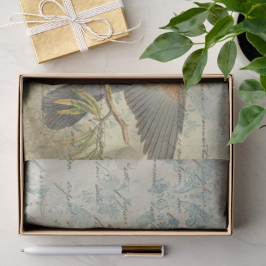Ephemera Damask Bird Seidenpapier (Geschenk)