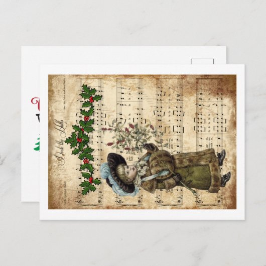 Ephemera Deck der Hall Weihnachtskritik Postkarte (Vorne/Hinten)