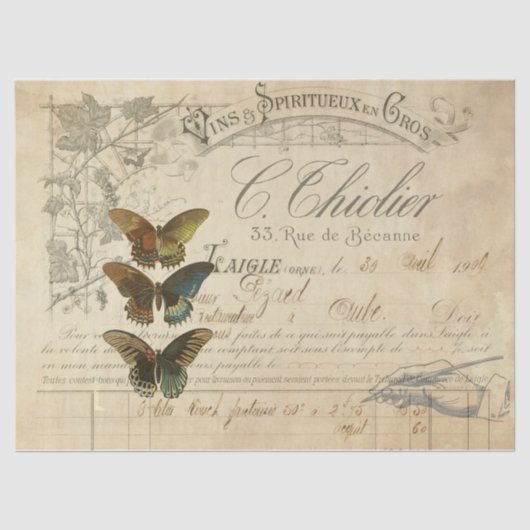 Ephemera-Decoupage-Gewebe Seidenpapier (Vorderseite)