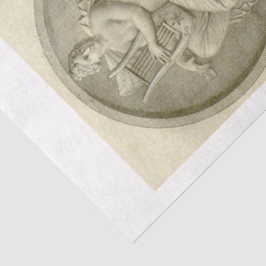 Ephemera Decoupage Harp Player Seidenpapier (Ausschnitt)