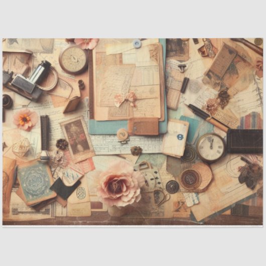 Ephemera Decoupage Möbel Scrapbooking Seidenpapier (Vorderseite)