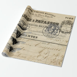 Ephemera-Decoupage-Poster Geschenkpapier