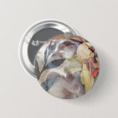 Ephemera-Dekupage Vintage-Fee antik Button (Vorne & Hinten)